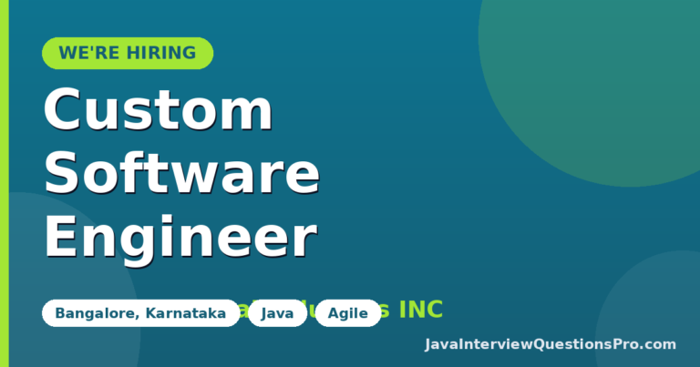 Custom Software Engineer at Advent Global Solutions INC — Bangalo