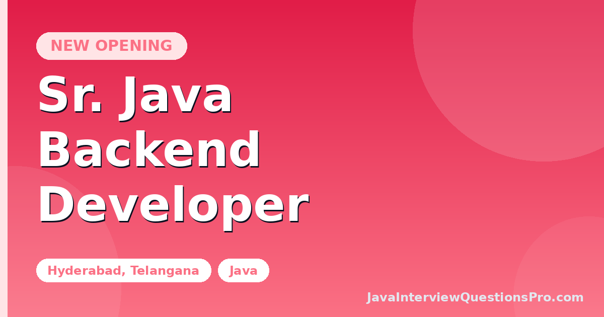 Sr. Java Backend Developer at ascendion — Hyderabad, Telangana