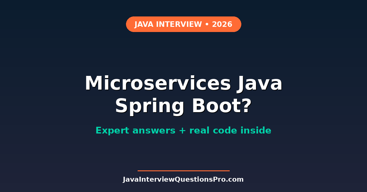 Microservices Interview Questions Java Spring Boot 2026