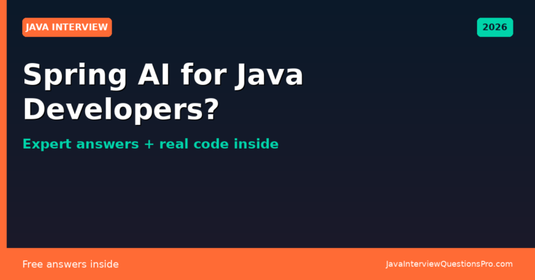 Spring AI Interview Questions for Java Developers 2026