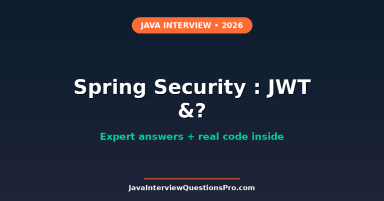 Spring Security Interview Questions 2026: JWT & OAuth2