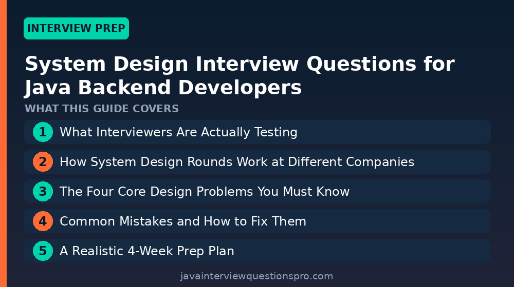 System Design Interview Questions for Java Backend Developers