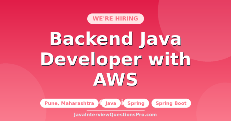 Backend Java Developer with AWS at Cognizant — Pune, Maharashtra