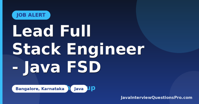 Lead Full Stack Engineer - Java FSD at UnitedHealth Group — Banga