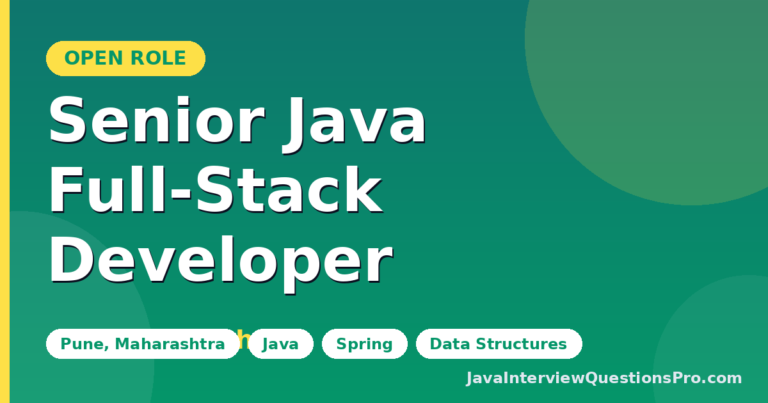 Senior Java Full-Stack Developer at Simulationhub — Pune, Maharas