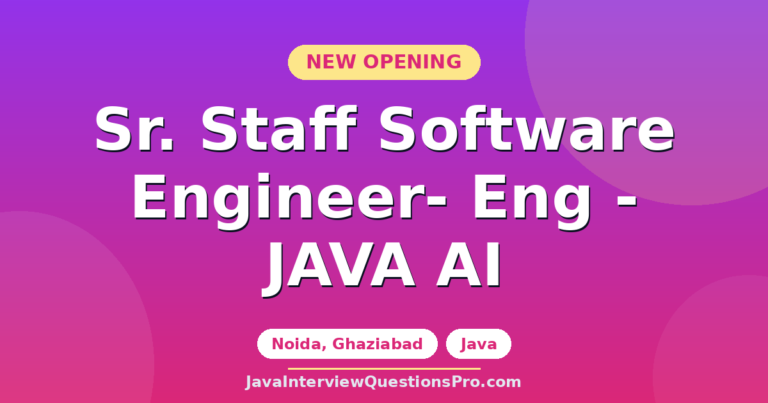 Sr. Staff Software Engineer- Eng - JAVA AI at UKG — Noida, Ghazia