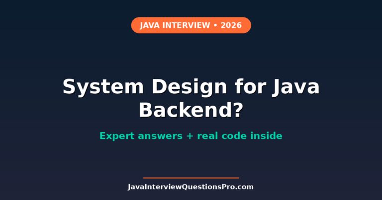 System Design Interview Questions for Java Backend Developers