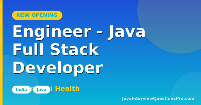 Engineer - Java Full Stack Developer at Cardinal Health — India