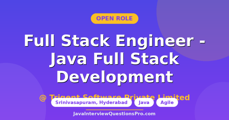 Full Stack Engineer - Java Full Stack Development at Trigent Soft