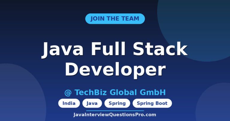 Java Full Stack Developer at TechBiz Global GmbH — India