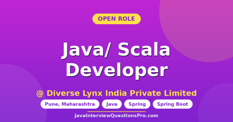 Java/ Scala Developer at Diverse Lynx India Private Limited — Pun